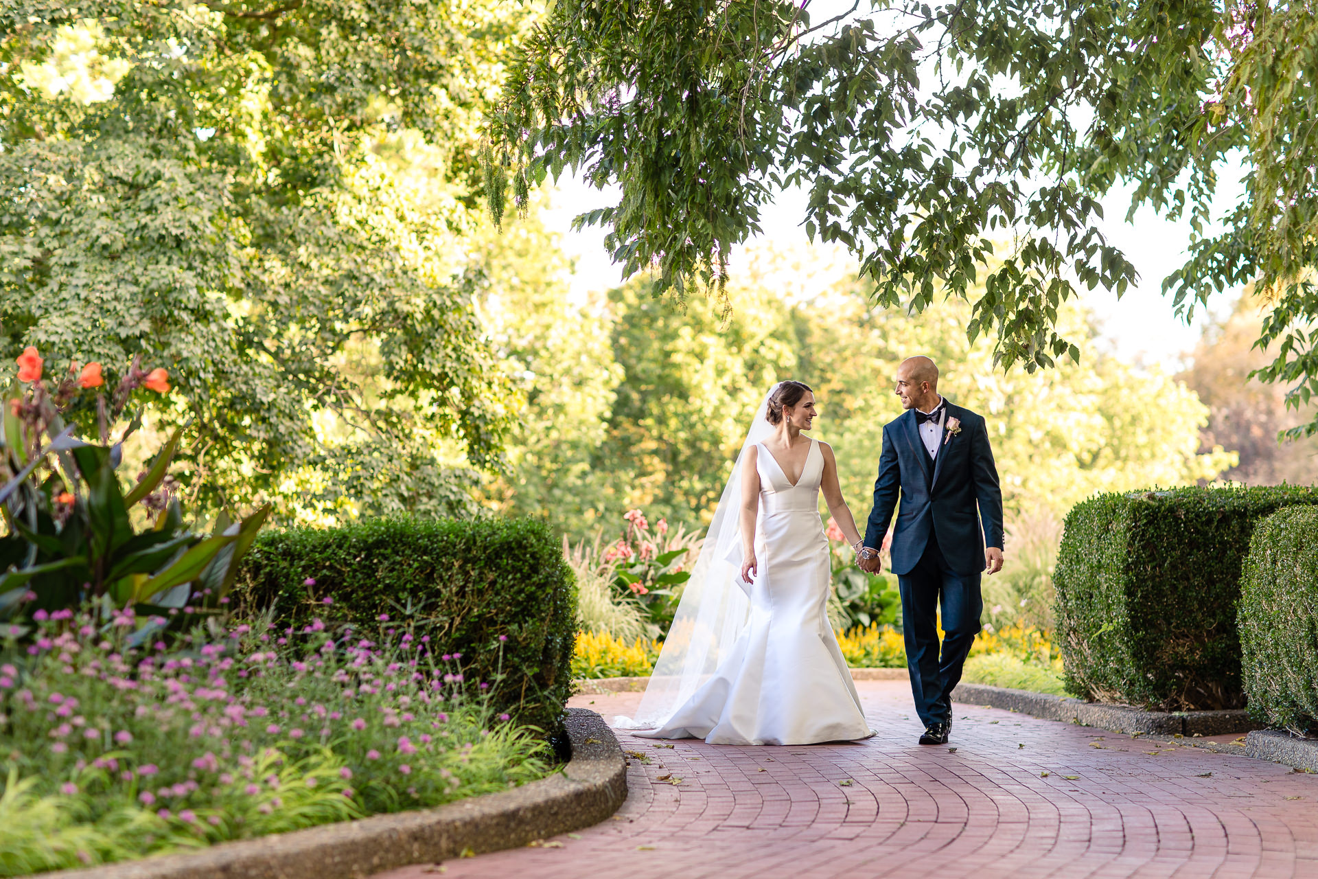 classic bride and groom candid